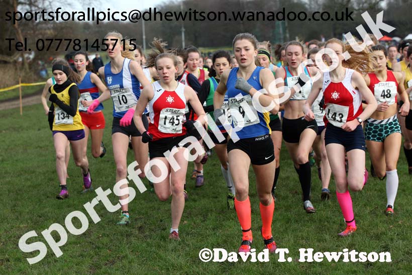 Womens under-17 Northern Cross Country Champs., Witton Park, Blackburn. Photo: David T. Hewitson/Sports for All Pics